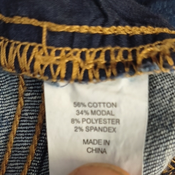 Soho Dark Blue Skinny Jeans with Studded Waist - Picture 4 of 4